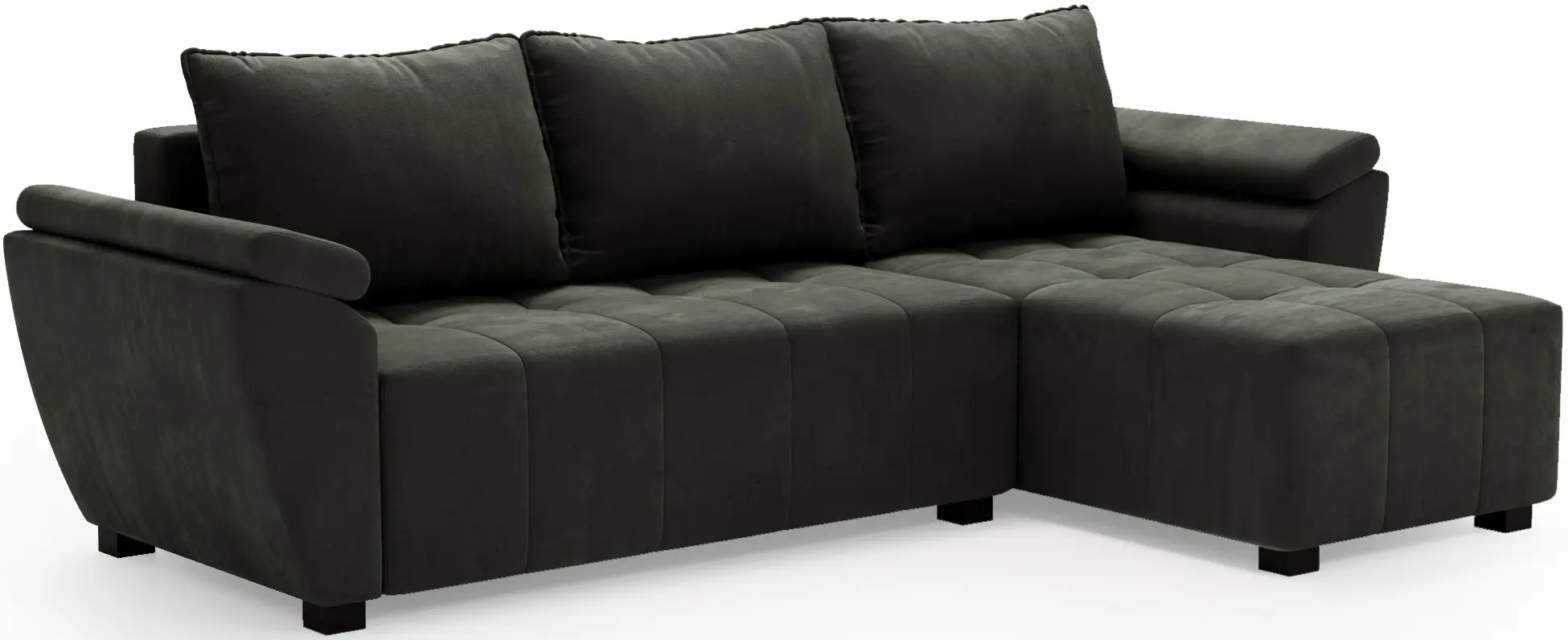 Canapea de colt Space Meble Zeus L Bis Monolith 92 (Gray Dark)