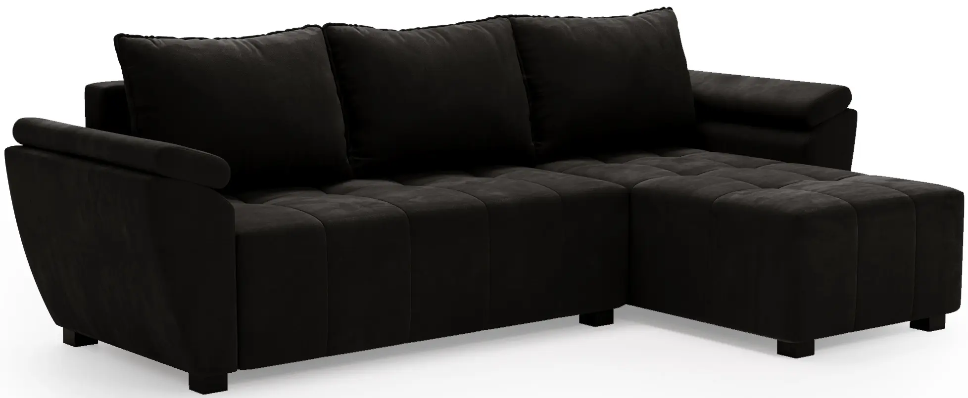 Диван угловой Space Meble Zeus L Bis Monolith 97 (Dark Graphite)