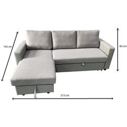 Canapea de colt Studio Casa Confort Smart Living Set B (Dark Gray) Thumb