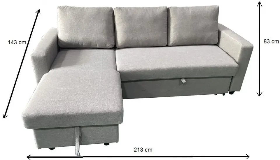 Canapea de colt Studio Casa Confort Smart Living Set B (Dark Gray) - 5