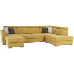 Canapea in forma de U extensibila Tempo Kondela Marieta U Right (Yellow)