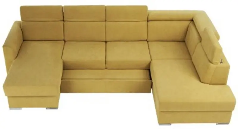Canapea in forma de U extensibila Tempo Kondela Marieta U Right (Yellow)