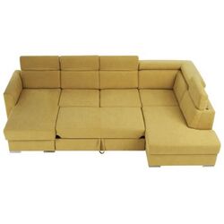 Canapea in forma de U extensibila Tempo Kondela Marieta U Right (Yellow) Thumb