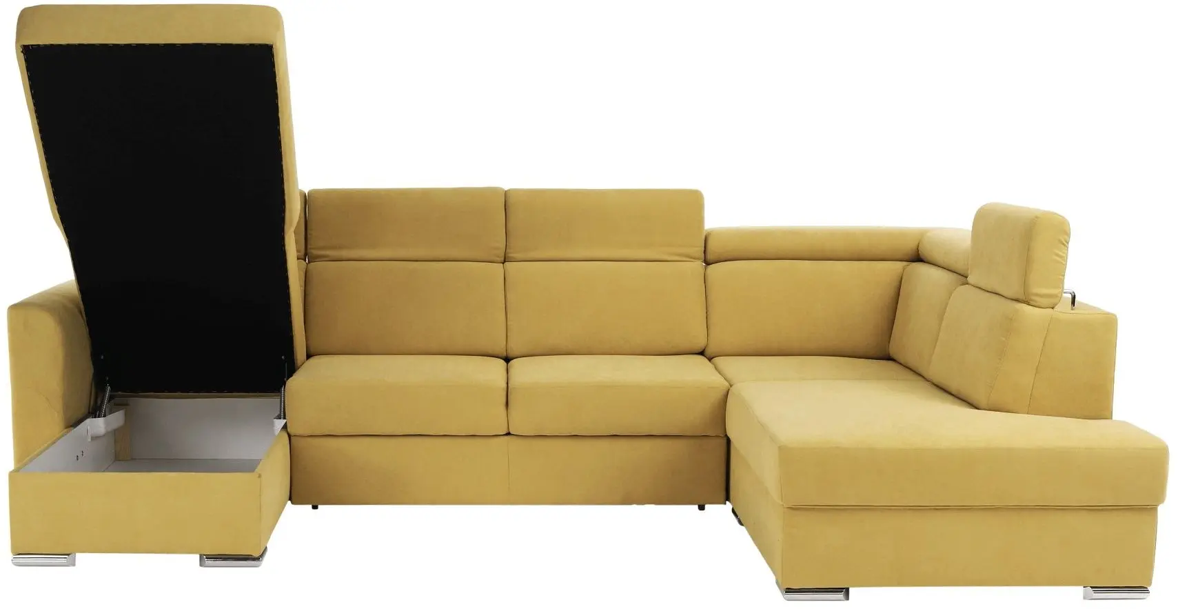 Canapea in forma de U extensibila Tempo Kondela Marieta U Right (Yellow)