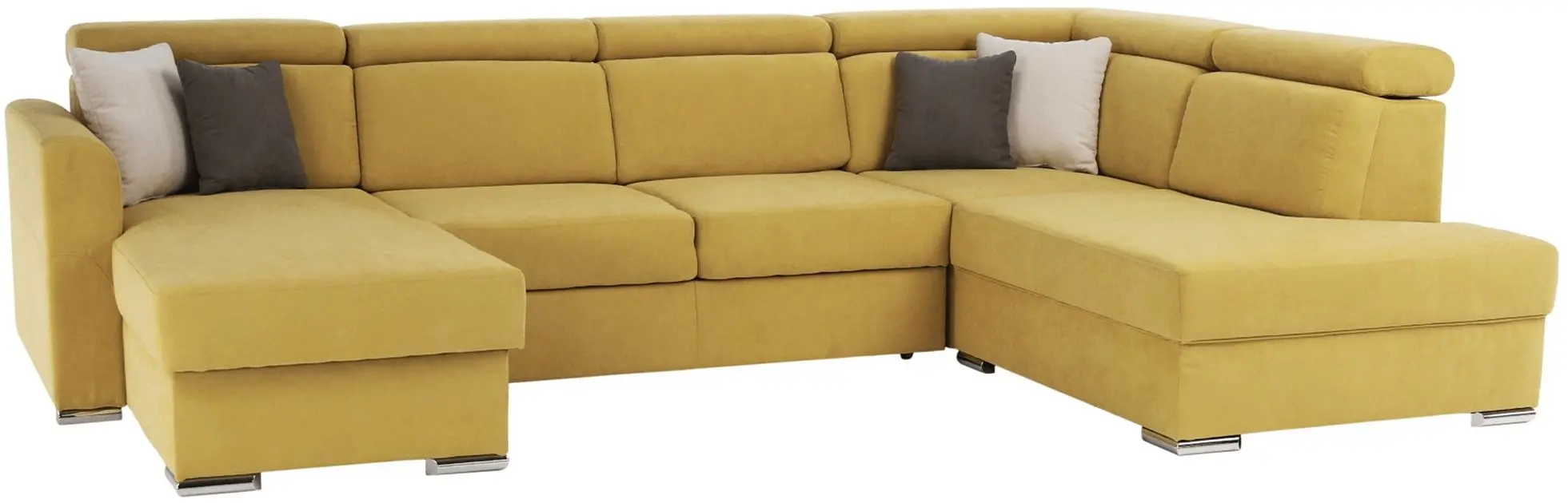Canapea in forma de U extensibila Tempo Kondela Marieta U Right (Yellow)
