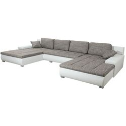 Canapea in forma de U extensibila Tempo Kondela Toniks U Uni (Gray/White) Thumb