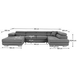 Canapea in forma de U Tempo Kondela Amareto U Right Toronto 14 (Gray) Thumb