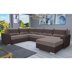 Диван П-образный Tempo Kondela Andres (Dark Brown/Grey)