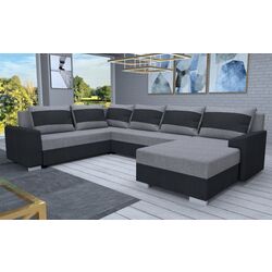 Canapea in forma de U Tempo Kondela Andres (Dark Grey/Grey)