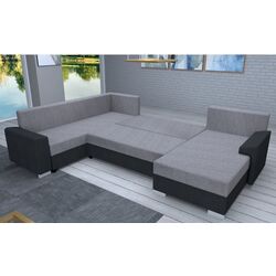 Canapea in forma de U Tempo Kondela Andres (Dark Grey/Grey) Thumb