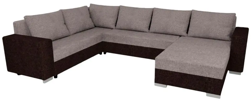 Диван П-образный Tempo Kondela Belen (Dark Brown/Brown-grey) - 4