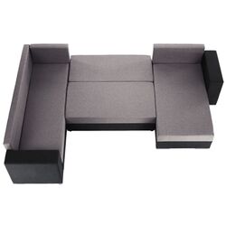 Canapea in forma de U Tempo Kondela Belen (Dark Grey/Grey) Thumb