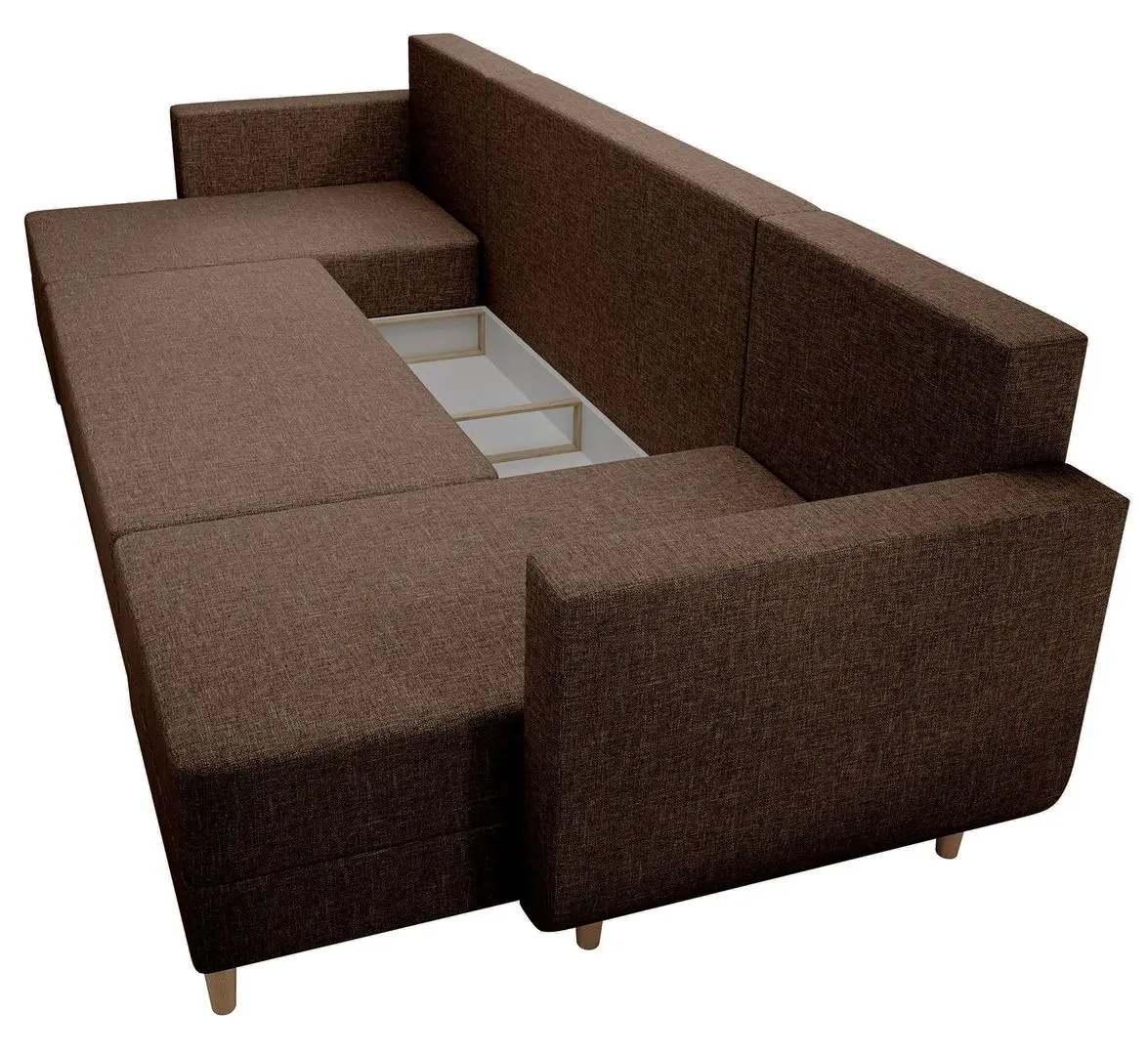 Canapea in forma de U Tempo Kondela Beny U (Brown) - 4