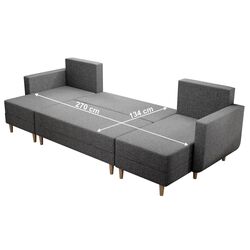 Canapea in forma de U Tempo Kondela Beny U (Gray) Thumb