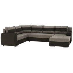 Диван П-образный Tempo Kondela Bonn (Brown-Gray/Black)