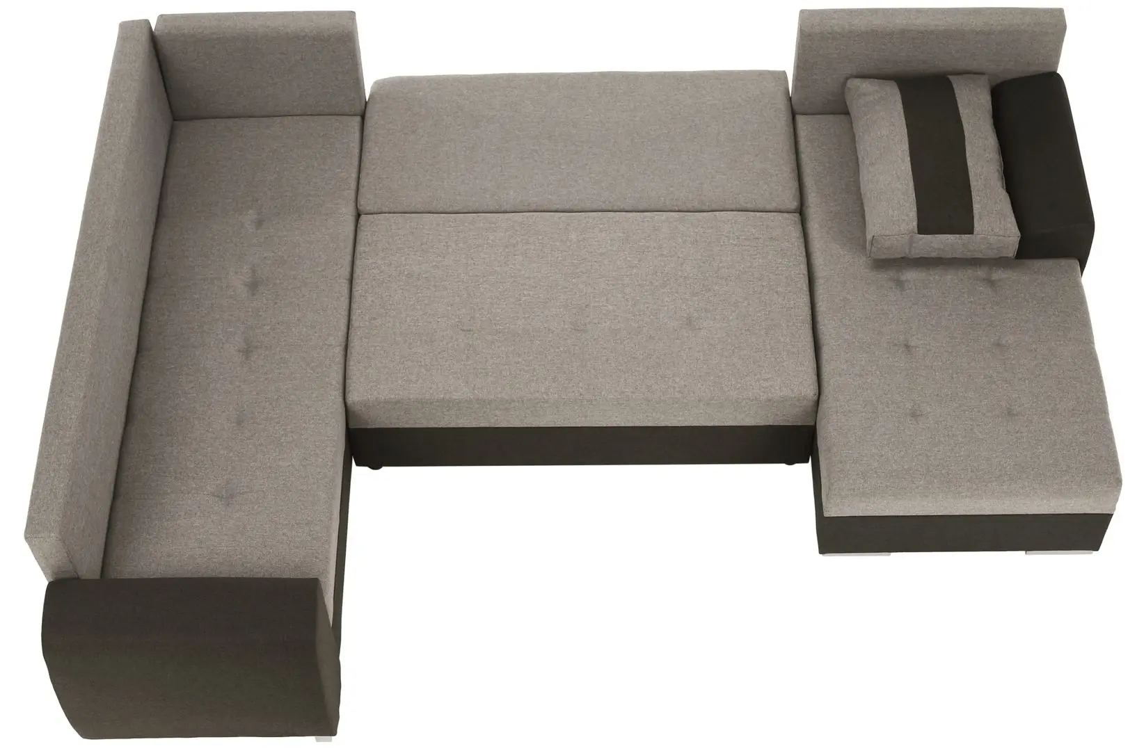 Диван П-образный Tempo Kondela Bonn (Brown-Gray/Black) - 10