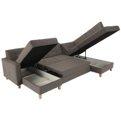 Диван П-образный Tempo Kondela Bridget Left (Grey-Brown) Thumb