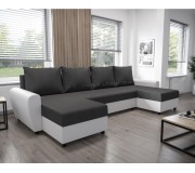 Canapea in forma de U Tempo Kondela Dakar (Grey/White)