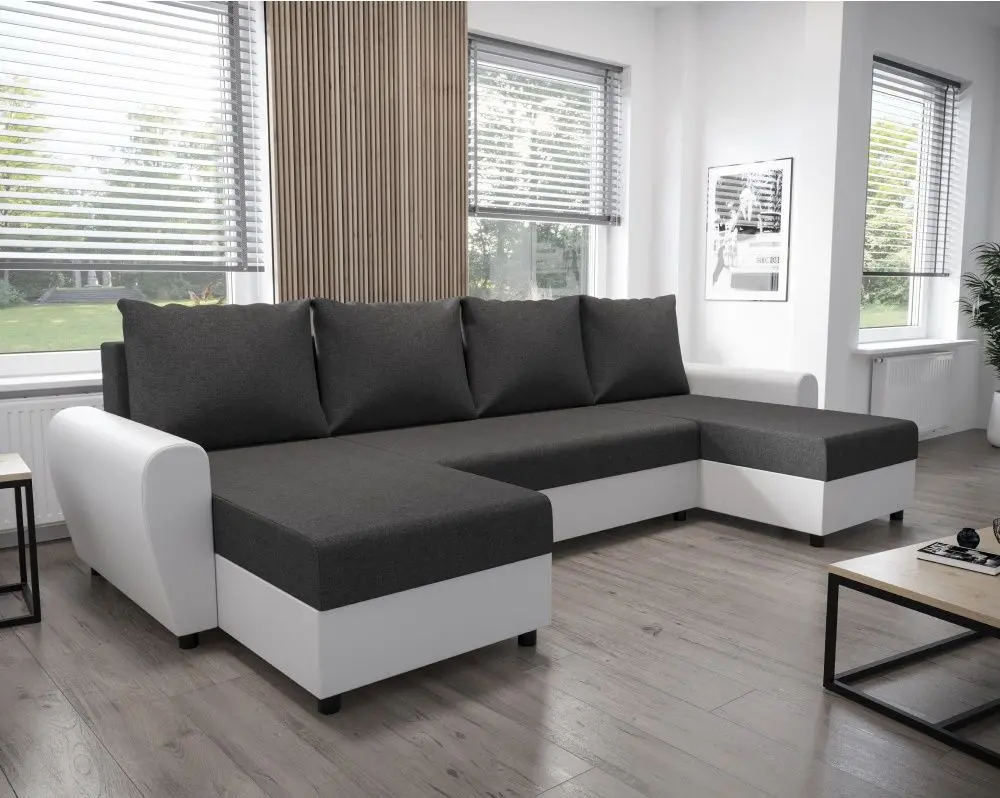 Canapea in forma de U Tempo Kondela Dakar (Grey/White)