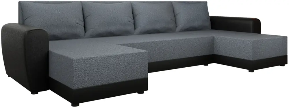 Canapea in forma de U Tempo Kondela Dakar New U Twist 20 (Gray/Black) - 2