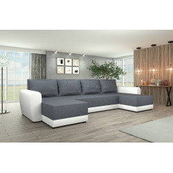 Canapea in forma de U Tempo Kondela Dakar New U Twist 20 (Gray/White)