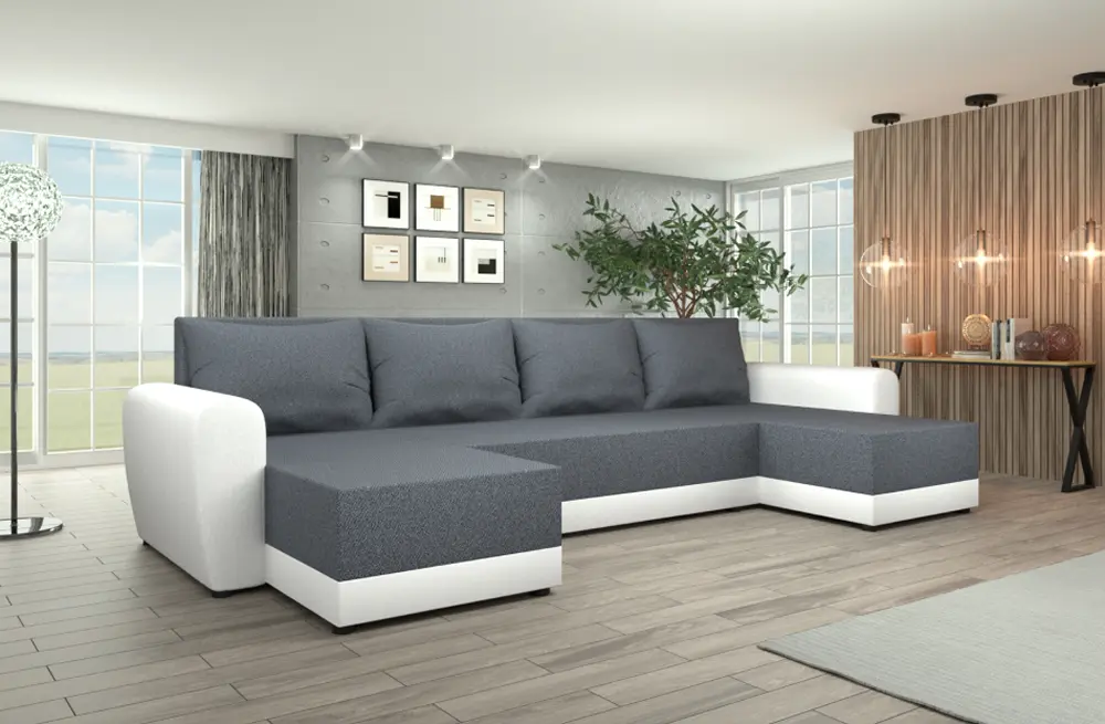 Диван П-образный Tempo Kondela Dakar New U Twist 20 (Gray/White)