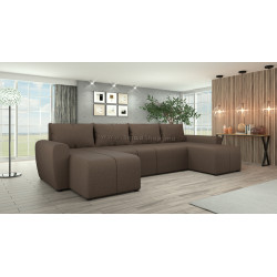 Canapea in forma de U Tempo Kondela Delin U Uni (Brown)