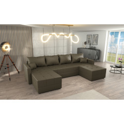 Canapea in forma de U Tempo Kondela Duan U Uni (Brown)