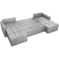 Canapea in forma de U Tempo Kondela Duan U Uni (Green) Thumb