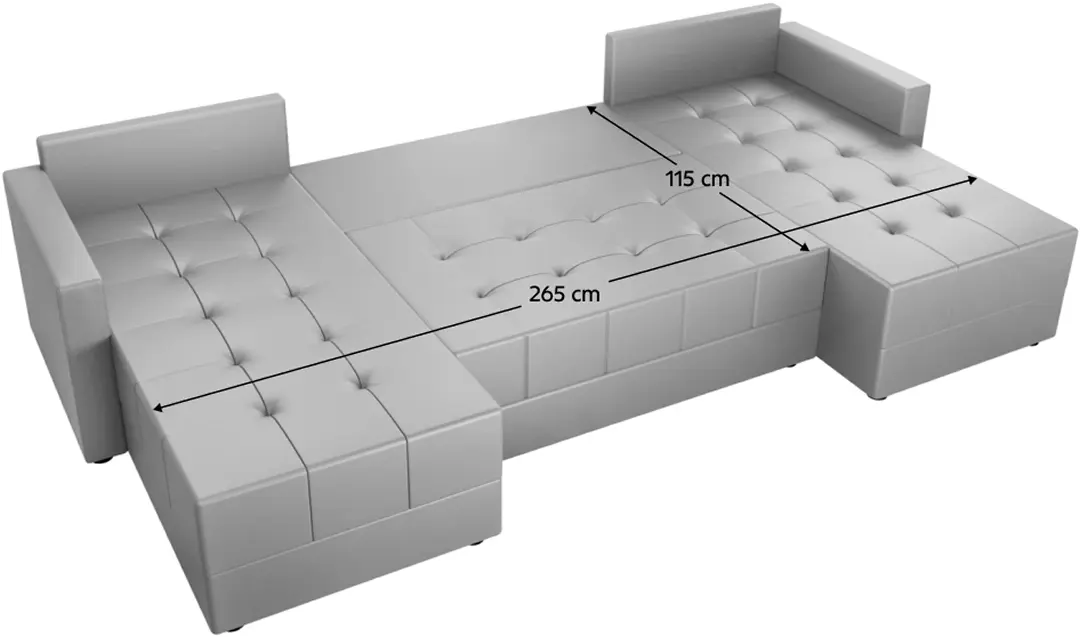 Canapea in forma de U Tempo Kondela Duan U Uni (Green)