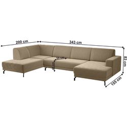 Canapea in forma de U Tempo Kondela Erosa U Left (Cream) Thumb