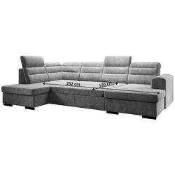 Диван П-образный Tempo Kondela Kloudy U Left (Dark Gray) Thumb