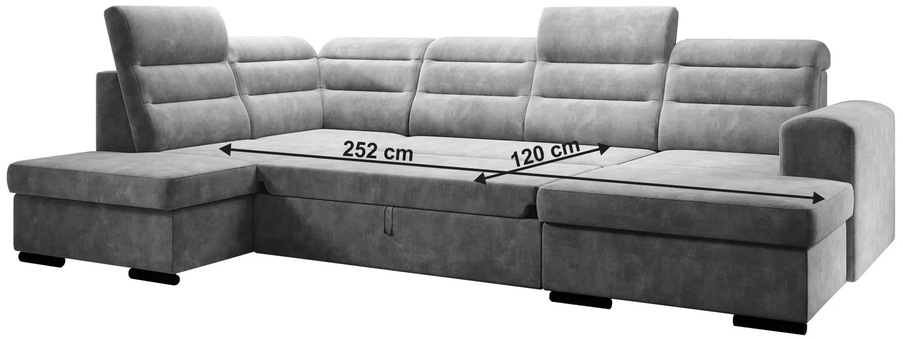 Диван П-образный Tempo Kondela Kloudy U Left (Dark Gray)