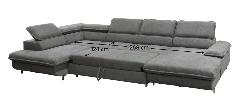 Canapea in forma de U Tempo Kondela Manty U Left (Gray) - 5