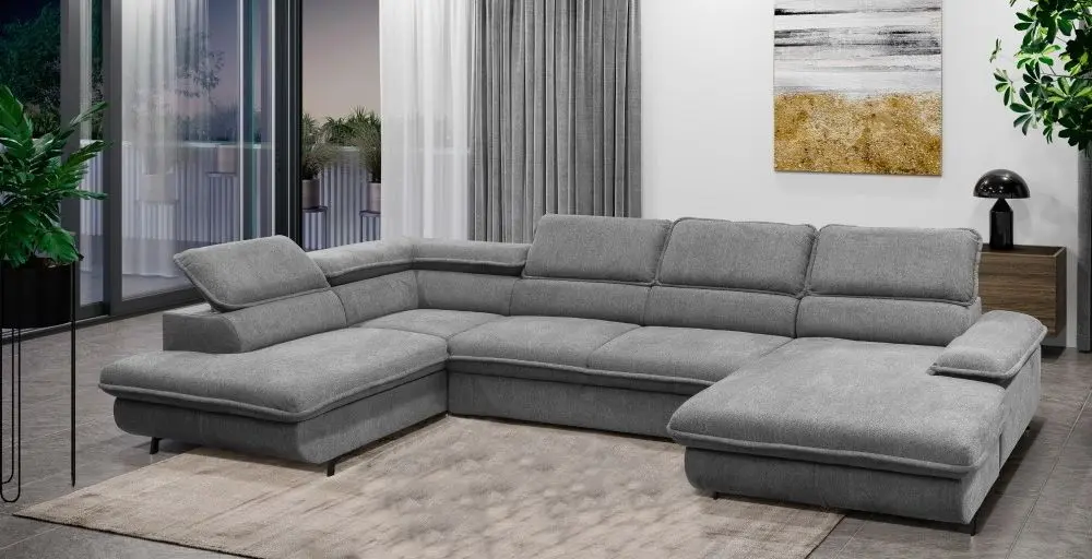 Canapea in forma de U Tempo Kondela Manty U Left (Gray)