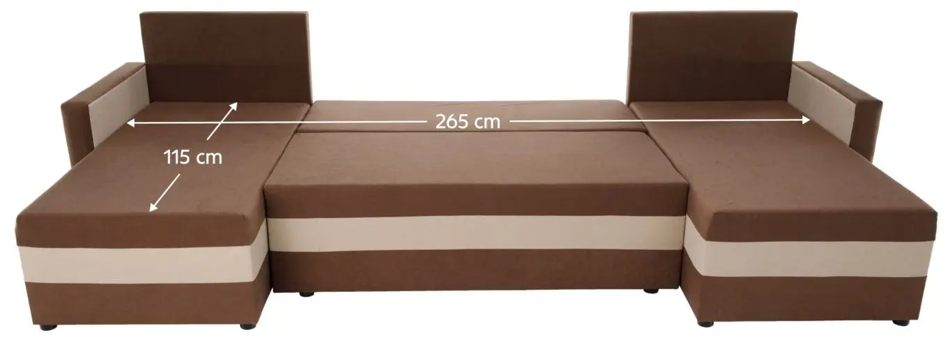 Диван П-образный Tempo Kondela Paulita (Brown/Beige)