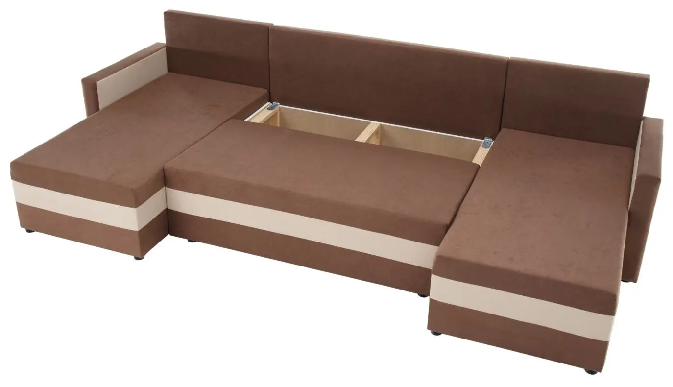 Диван П-образный Tempo Kondela Paulita (Brown/Beige)