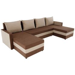 Диван П-образный Tempo Kondela Paulita (Brown/Beige) Thumb