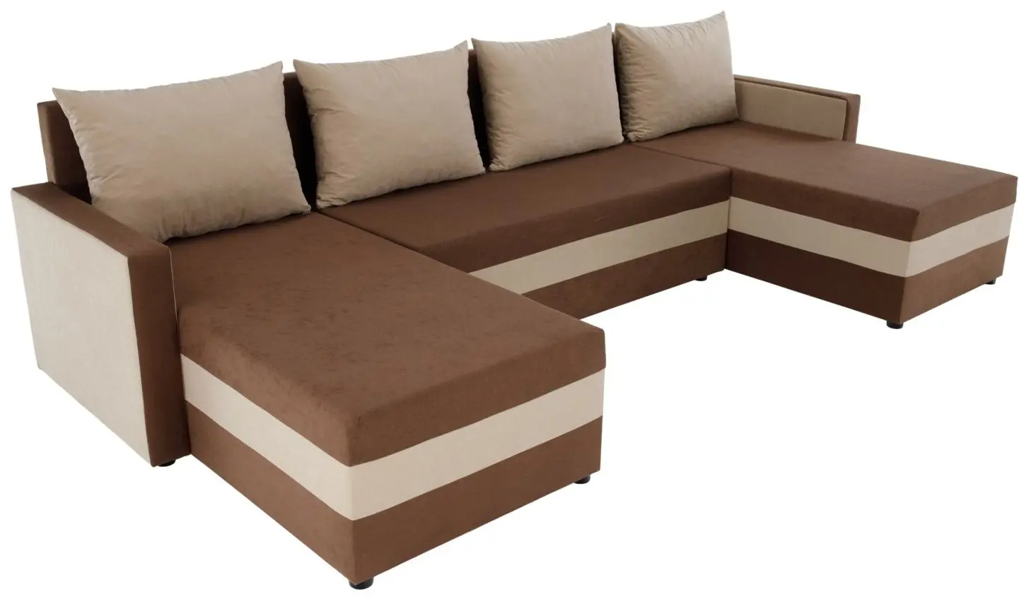 Диван П-образный Tempo Kondela Paulita (Brown/Beige)