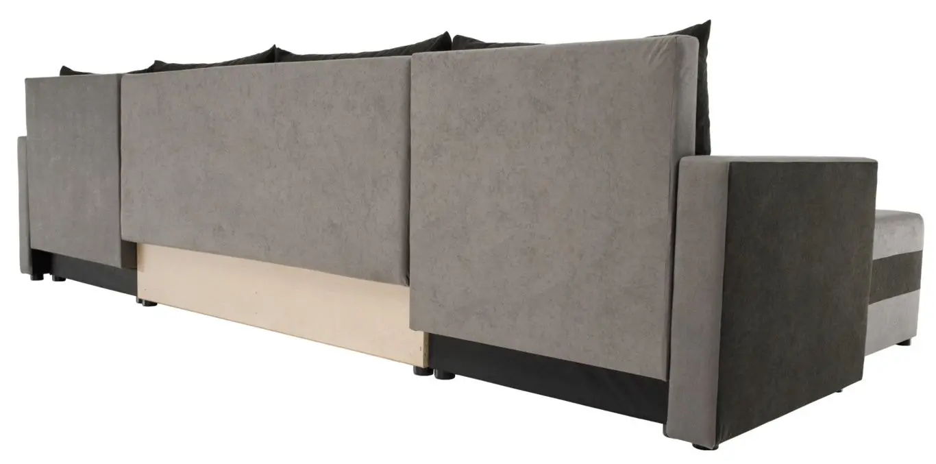 Диван П-образный Tempo Kondela Paulita (Grey/Black)