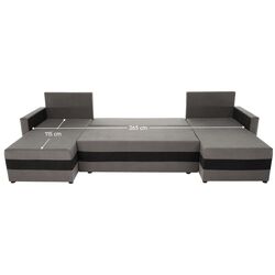 Диван П-образный Tempo Kondela Paulita (Grey/Black) Thumb