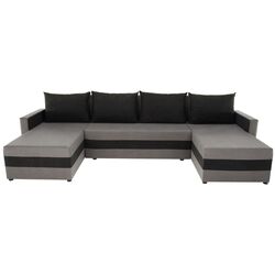 Диван П-образный Tempo Kondela Paulita (Grey/Black) Thumb