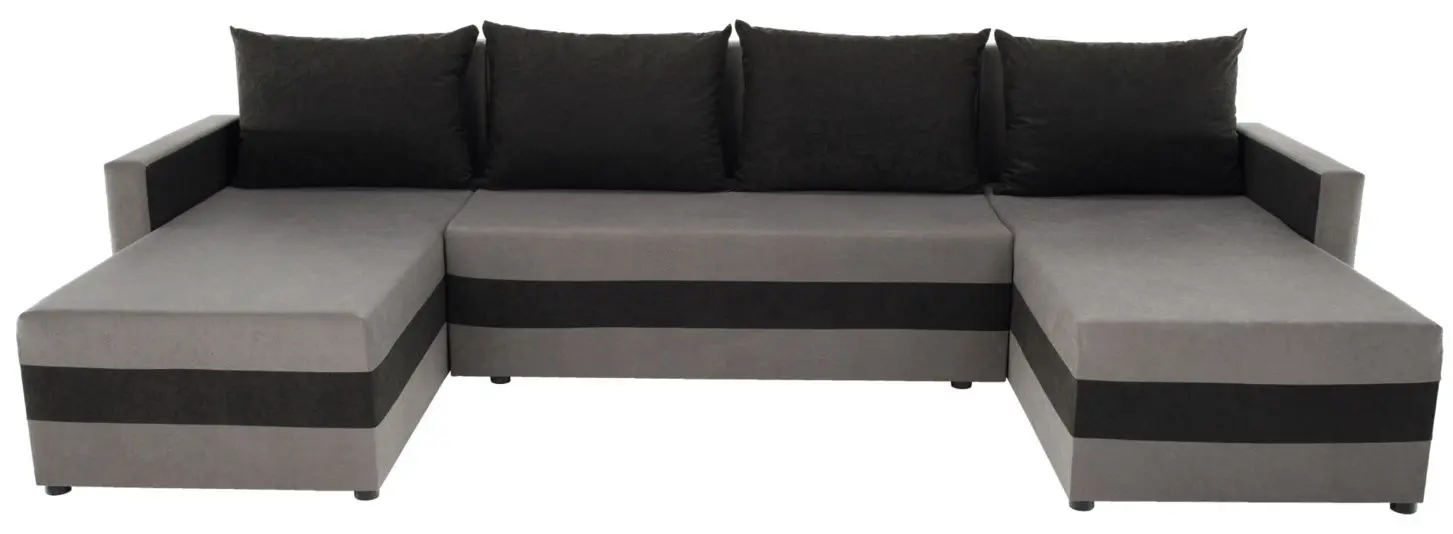 Диван П-образный Tempo Kondela Paulita (Grey/Black)