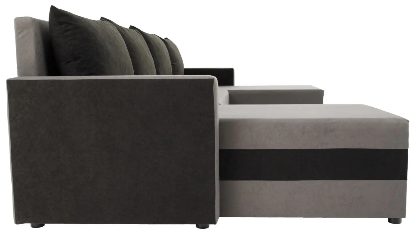 Диван П-образный Tempo Kondela Paulita (Grey/Black)