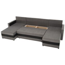 Диван П-образный Tempo Kondela Paulita (Grey/Black) Thumb