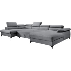 Canapea in forma de U Tempo Kondela Poly Roh U Left Whisper 17 (Gray) Thumb