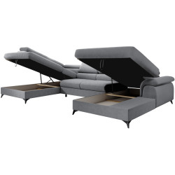 Canapea in forma de U Tempo Kondela Poly Roh U Left Whisper 17 (Gray) Thumb