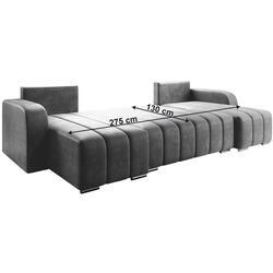 Canapea in forma de U Tempo Kondela Porima U (Gray) Thumb