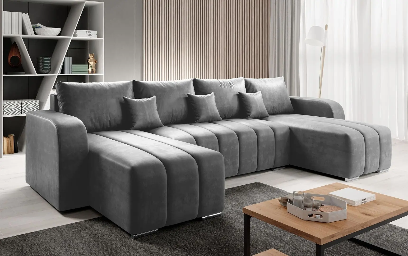 Canapea in forma de U Tempo Kondela Porima U (Gray)