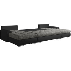 Canapea in forma de U Tempo Kondela Tolita U Uni (Black/Gray) Thumb